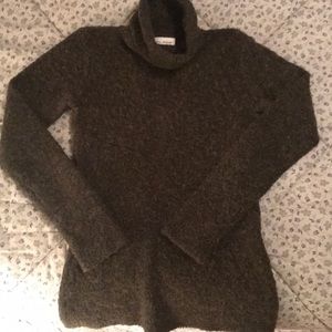 Miss Selfridge Moss Green Wool Turtleneck Sweater